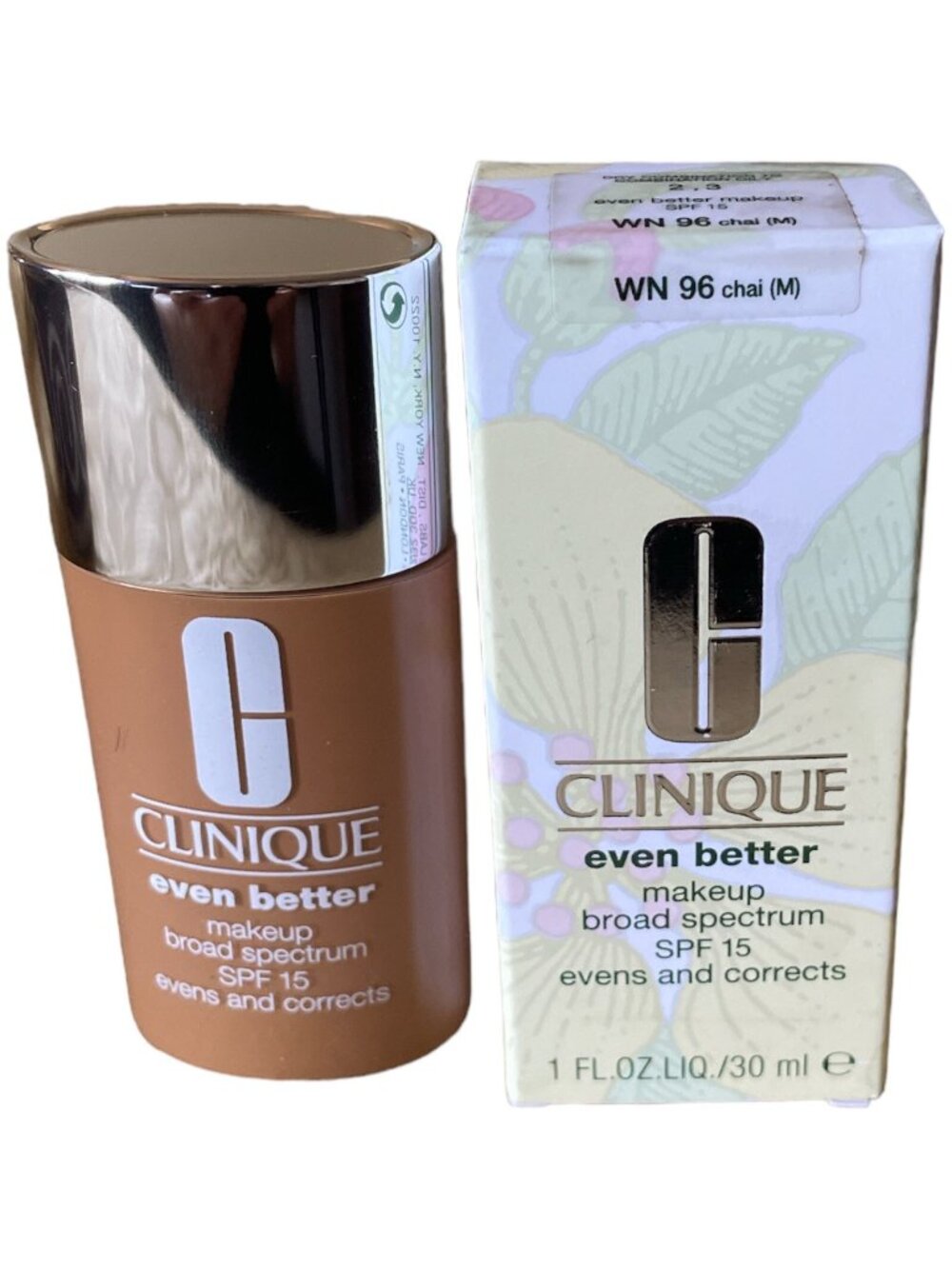 Clinique Even Better Makeup Broad Spectrum SPF 15 WN 96 Chai 1 FL.OZ new